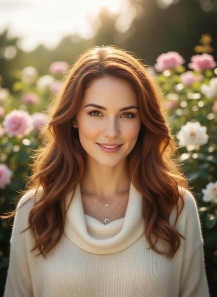 AI Outdoor headshot style example