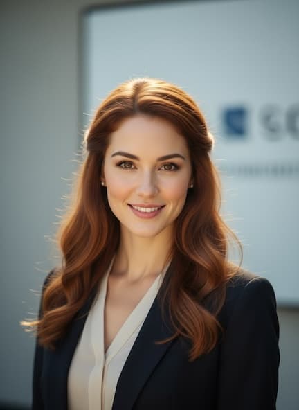AI Speaker headshot style example