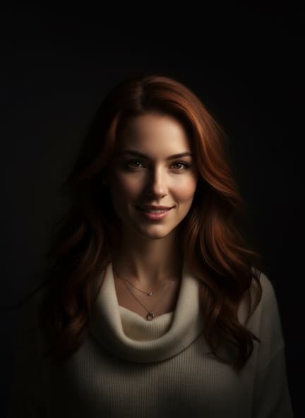 AI Studio Low Key headshot style example