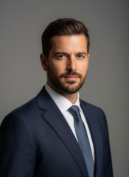 Male Lawyer AI headshot example