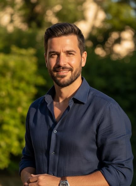 Male Outdoor AI headshot example