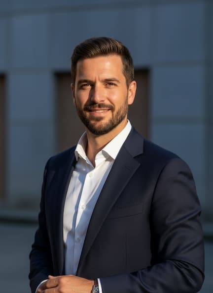 Male Speaker AI headshot example