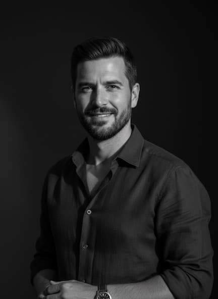 AI Fine Art B&W portrait style example